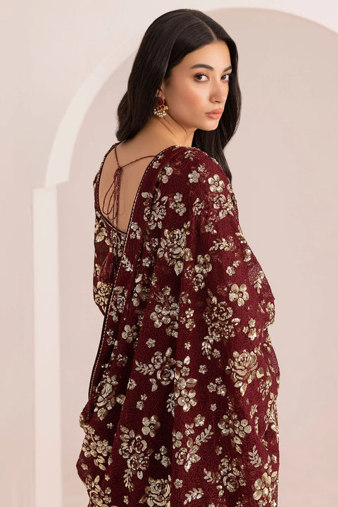Jazmine Embroidered Chiffon Suits Unstitched 3 Piece - SM - Festive Collection