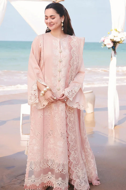 Hania by Imrozia Premium Embroidered Lawn Suits Unstitched 3 Piece IM25HL SL-84 Amaya - Summer Collection