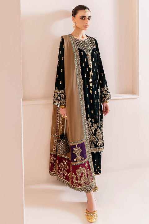 JAZMIN - 3PC Embroidered Velvet Formal CVF D-01