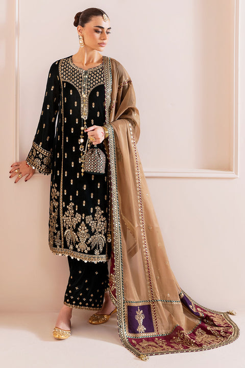 JAZMIN - 3PC Embroidered Velvet Formal CVF D-01