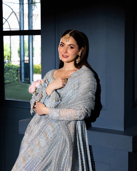FAIZA SAQLAIN - Embroidered Unstitched 3 Piece Net Suit FSC-MIYAH-24-Party Wear