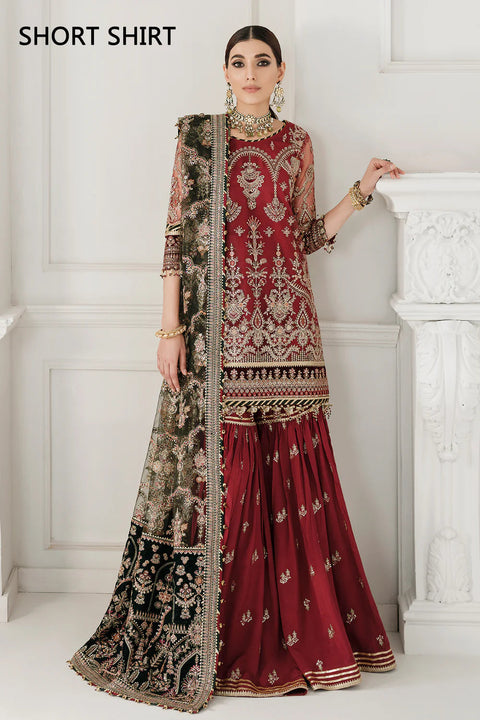 BAROQUE Chantelle Bareeze Net Unstitched Embroidered 3Pc Suit CH10-07