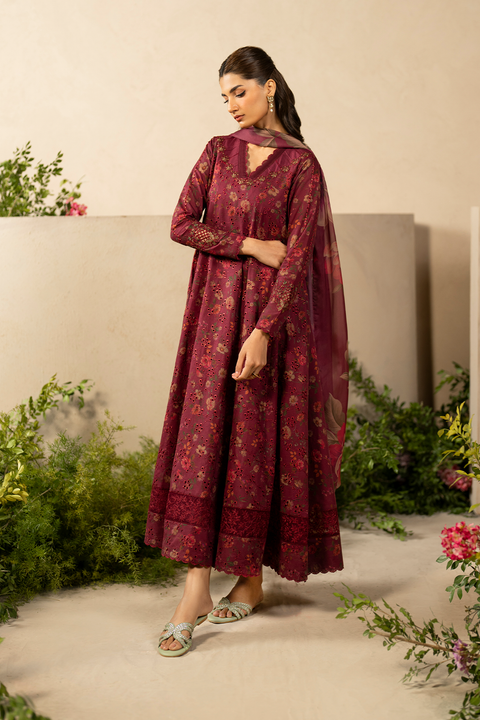 IZNIK - 3 PCS Chickenkar Embroidered Lawn Collection - EFL-10