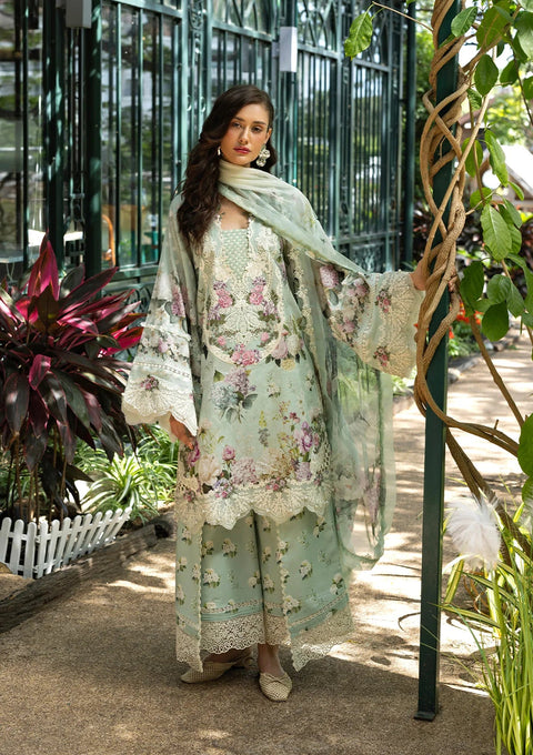 Elaf Premium Lawn Embroidered 3 Piece Unstitched - ESA-4B