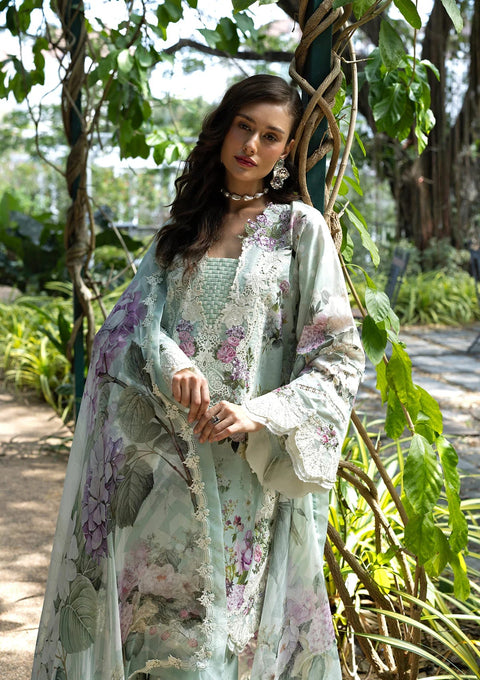 Elaf Premium Lawn Embroidered 3 Piece Unstitched - ESA-4B
