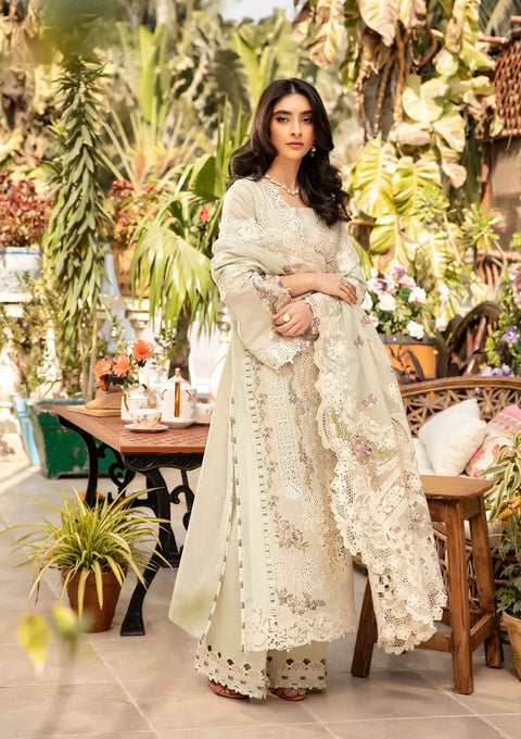 Elaf Luxury Lawn Unstitched Embroidered Collection with Cottom net Dupatta - ELM-1B SANAA