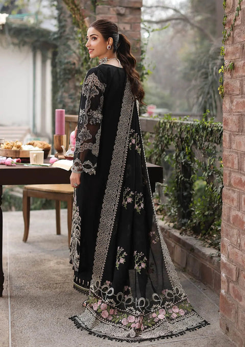 KAHF - 3PC LAWN EMBROIDERED SHIRT WITH COTTON NET EMBROIDERED DUPATTA AND TROUSER - KFL-06 NOOR