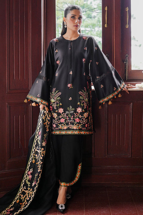CROSS STITCH - 3PC DHANAK EMBROIDERED SHIRT WITH DHANAK EMBROIDERED SHAWL AND TROUSER - KAPR1804