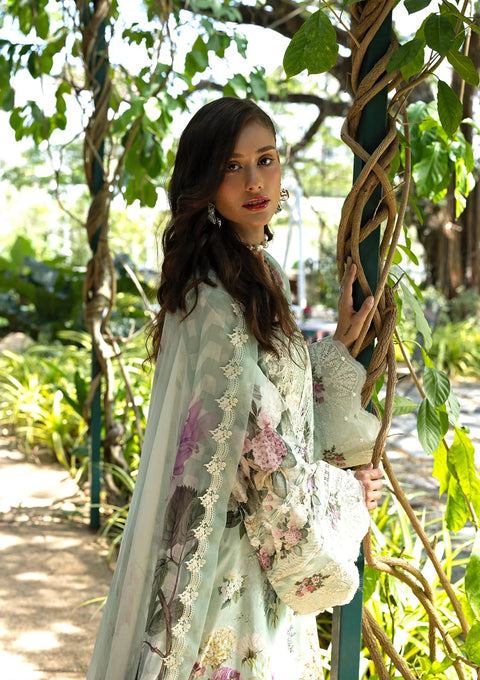 Elaf Premium Lawn Embroidered 3 Piece Unstitched - ESA-4B