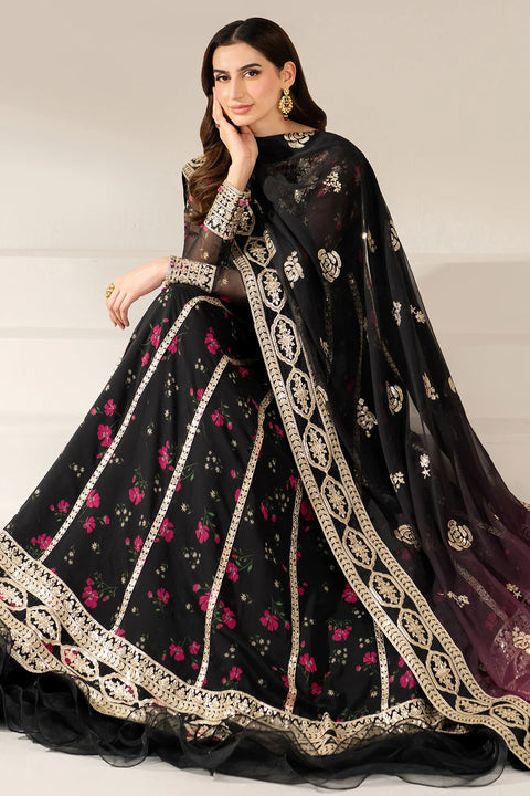 Farasha - Luxury Lawn Embroidered 3 Piece Unstitched - Fuchsia Night