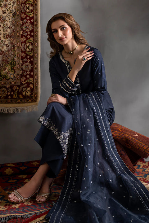 IZNIK 3pc Unstitched EMBROIDERED CHIFFON UE-478