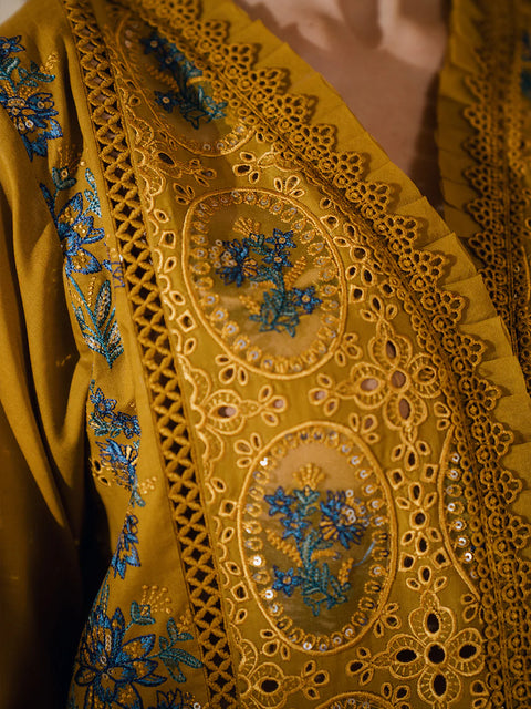 BIN ILYAS - 3PC Embroidered Lawn Suits Unstitched - Luxury Collection - AZLIN