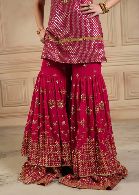 LAJ - Luxury Chiffon Embroidered 3Pc Unstitched Suit - GULABEEN