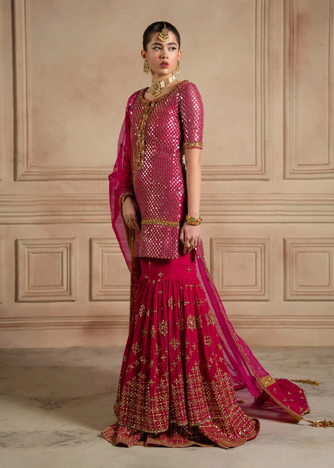 LAJ - Luxury Chiffon Embroidered 3Pc Unstitched Suit - GULABEEN