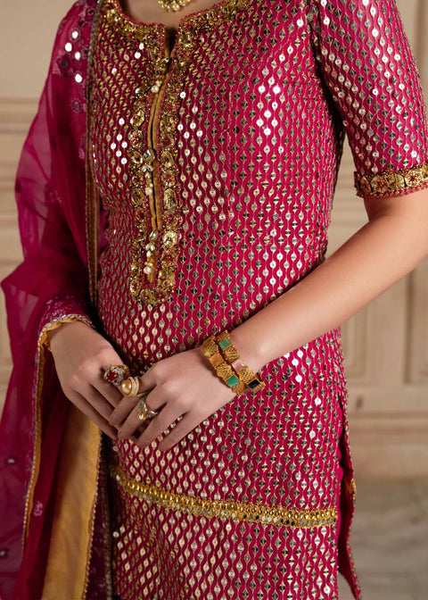 LAJ - Luxury Chiffon Embroidered 3Pc Unstitched Suit - GULABEEN