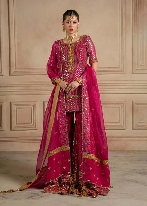 LAJ - Luxury Chiffon Embroidered 3Pc Unstitched Suit - GULABEEN