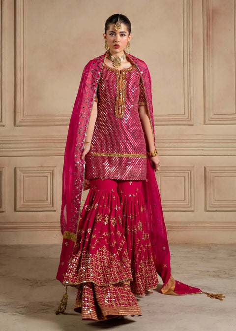 LAJ - Luxury Chiffon Embroidered 3Pc Unstitched Suit - GULABEEN