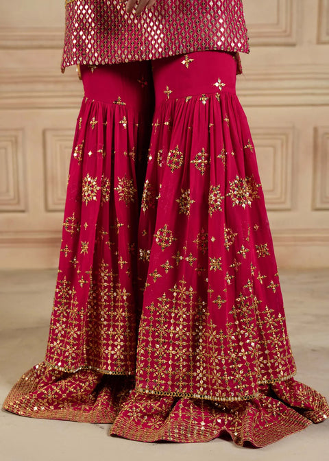 LAJ - Luxury Chiffon Embroidered 3Pc Unstitched Suit - GULABEEN
