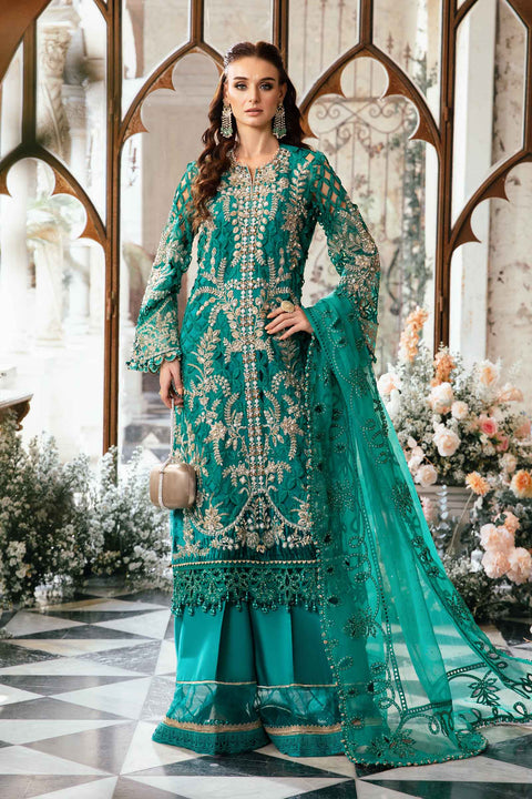 MARIA B - 3 Piece Unstitched Organza Embroidered Suit | BD-2806