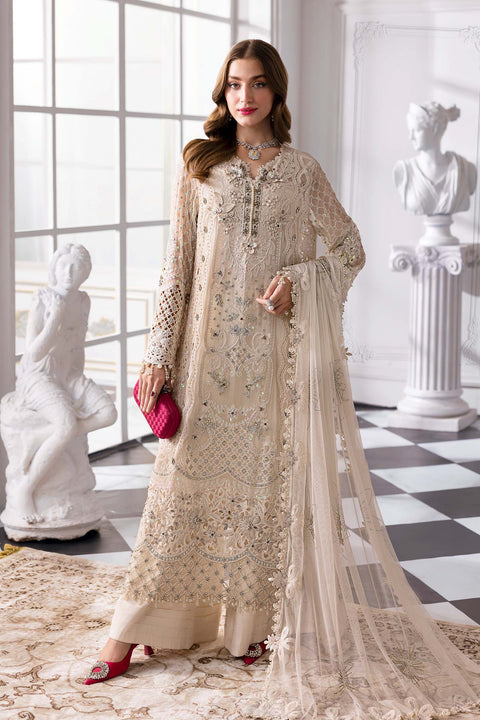 Maria B - 3 Piece Unstitched Embroidered Chiffon Suit | BD-3007