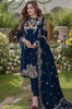 AZURE - 3PC VELVET EMBROIDERED SHIRT WITH CHIFFON EMBROIDERED DUPATTA AND TROUSER - KPR1833