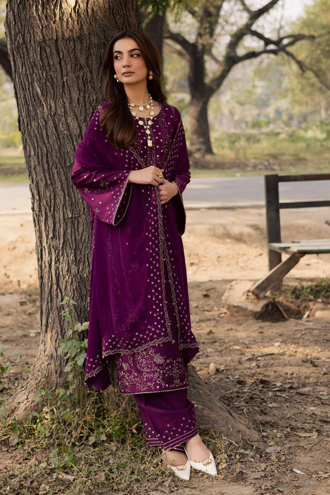 BATIK - 3PC LAWN EMBROIDERED SHIRT WITH CHIFFON EMBROIDERED DUPATTA AND TROUSER - Berlin