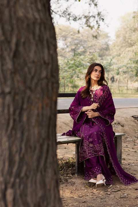 BATIK - 3PC LAWN EMBROIDERED SHIRT WITH CHIFFON EMBROIDERED DUPATTA AND TROUSER - Berlin