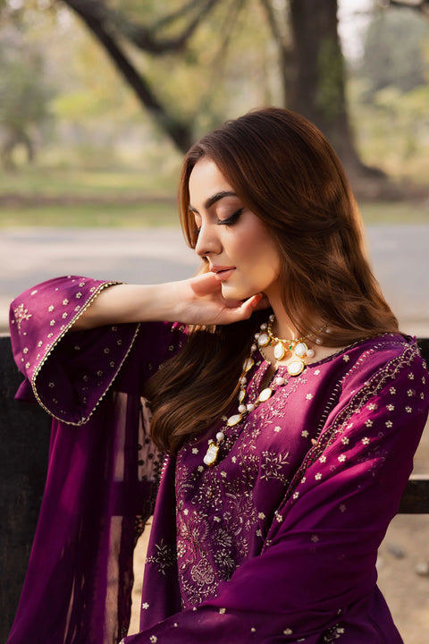 BATIK - 3PC LAWN EMBROIDERED SHIRT WITH CHIFFON EMBROIDERED DUPATTA AND TROUSER - Berlin