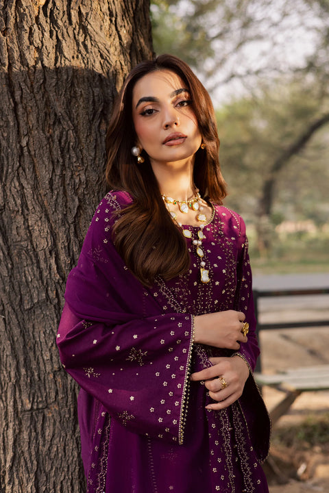 BATIK - 3PC LAWN EMBROIDERED SHIRT WITH CHIFFON EMBROIDERED DUPATTA AND TROUSER - Berlin