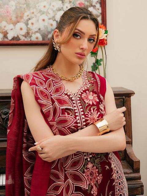 Mahnur - Luxury Lawn Embroidered Unstitched 3 Piece - CELESTIAL