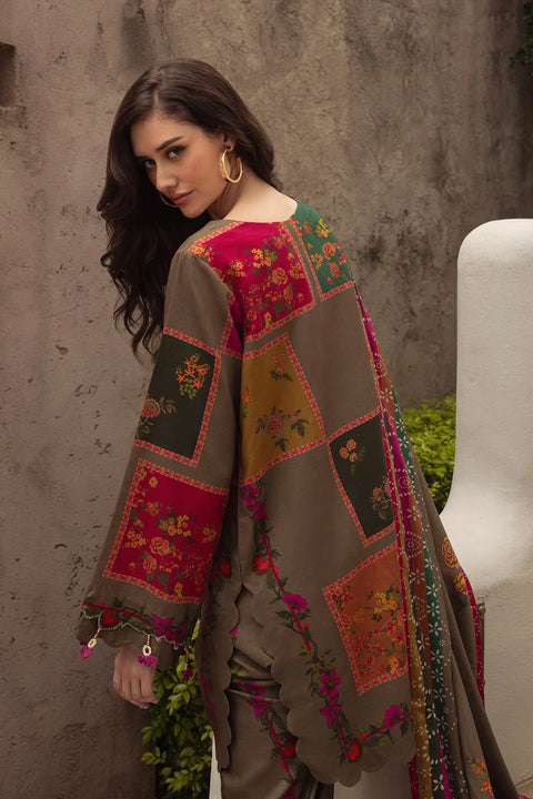 Charizma - 3 Piece Unstitched Embroidered Lawn Suit :CPW5-03