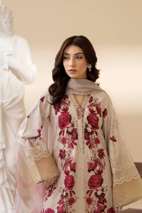 ADAN LIBAS- Luxury Lawn Embroidered 3 Piece Unstitched - AMALTAS 1603