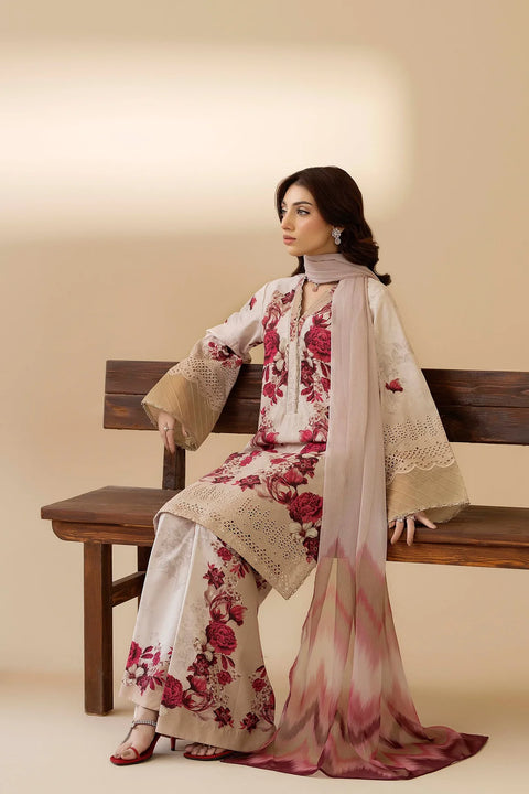 ADAN LIBAS- Luxury Lawn Embroidered 3 Piece Unstitched - AMALTAS 1603