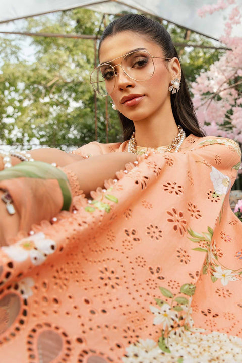 MARIA B -3 Piece Unstitched Embroidered Lawn Suit | MPT-2602-A