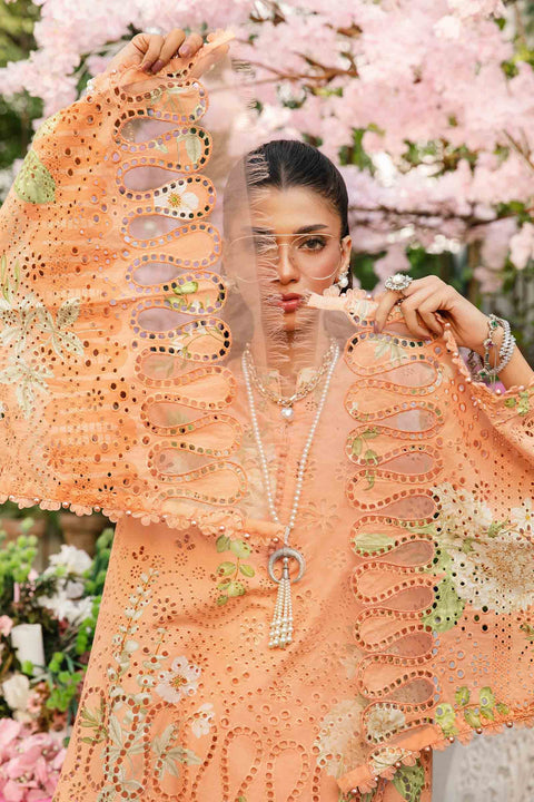 MARIA B -3 Piece Unstitched Embroidered Lawn Suit | MPT-2602-A