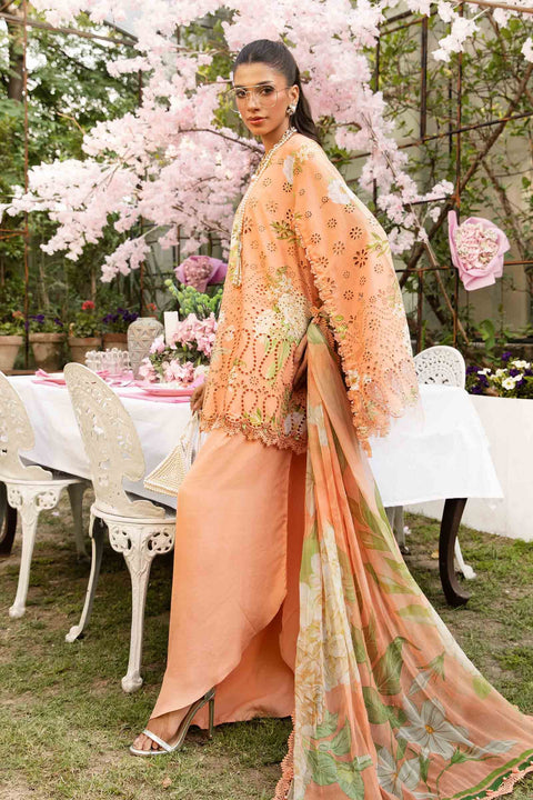 MARIA B -3 Piece Unstitched Embroidered Lawn Suit | MPT-2602-A