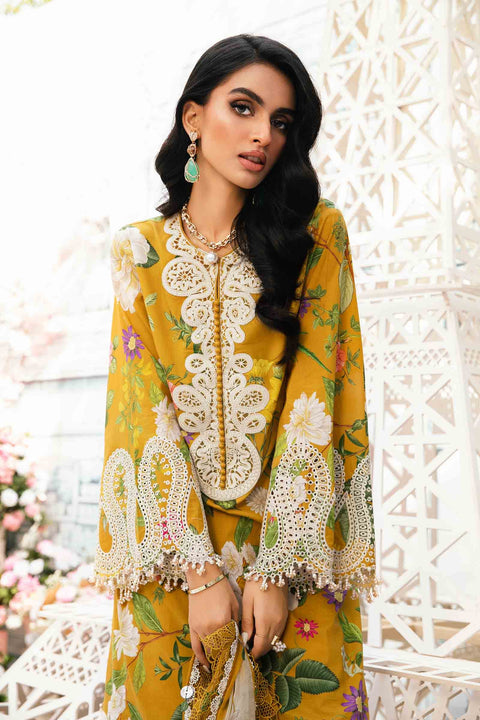 MARIA B -3 Piece Unstitched Embroidered Lawn Suit | MPT-2604-B