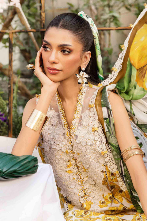 MARIA B -3 Piece Unstitched Embroidered Lawn Suit | 2606-A
