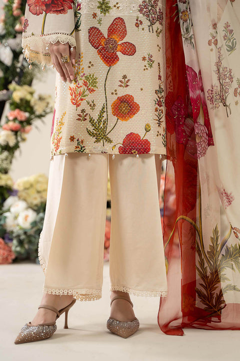 MARIA B -3 Piece Unstitched Embroidered Lawn Suit | MPS-2607-A