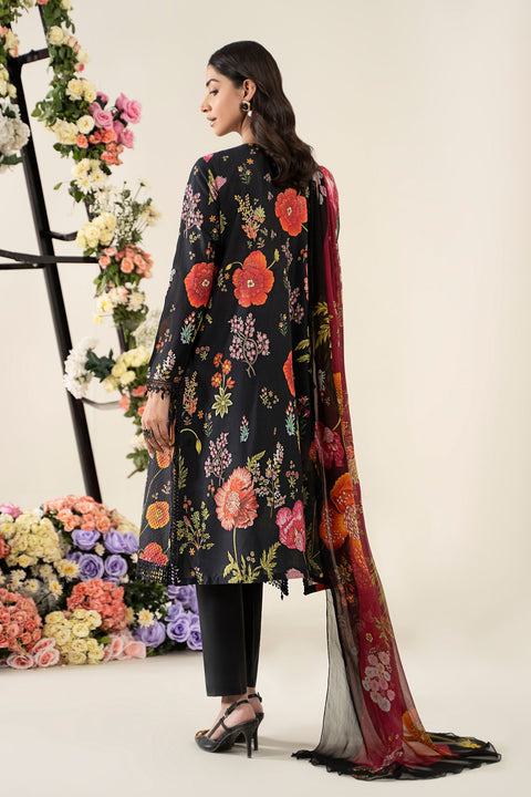 MARIA B -3 Piece Unstitched Embroidered Lawn Suit | MPS-2607-B