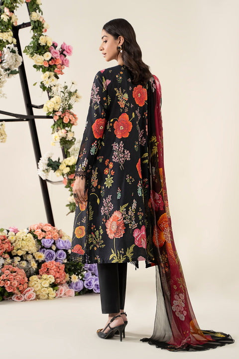 MARIA B -3 Piece Unstitched Embroidered Lawn Suit | MPT--2607-B