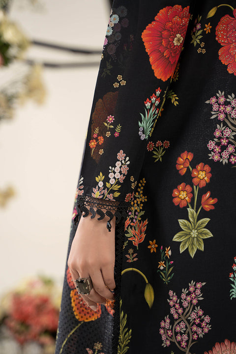 MARIA B -3 Piece Unstitched Embroidered Lawn Suit | MPT--2607-B