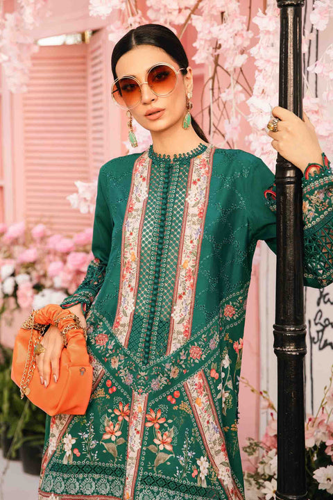 MARIA B -3 Piece Unstitched Embroidered Lawn Suit |  MPT-2611-A