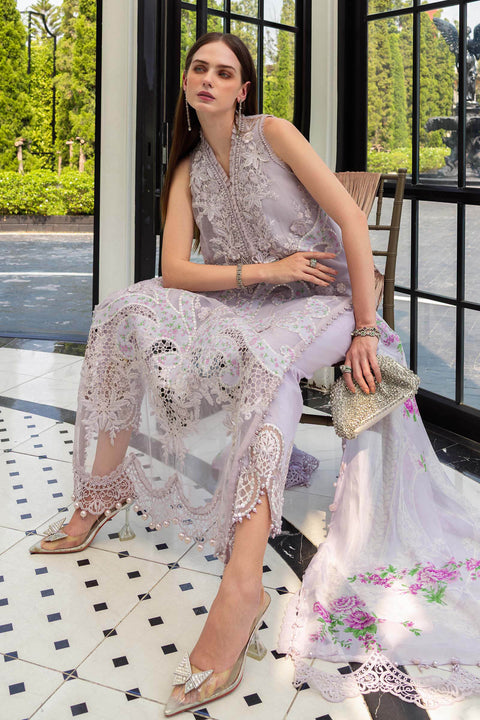 Maria b - 3 Piece Unstitched Embroidered Lawn Suit -EL-26-12