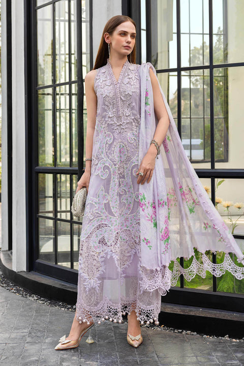 Maria b - 3 Piece Unstitched Embroidered Lawn Suit -EL-26-12