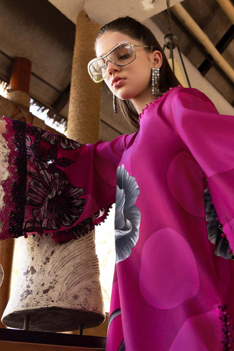 Maria b - 3 Piece Unstitched Embroidered Lawn Suit :MPT-2913-b