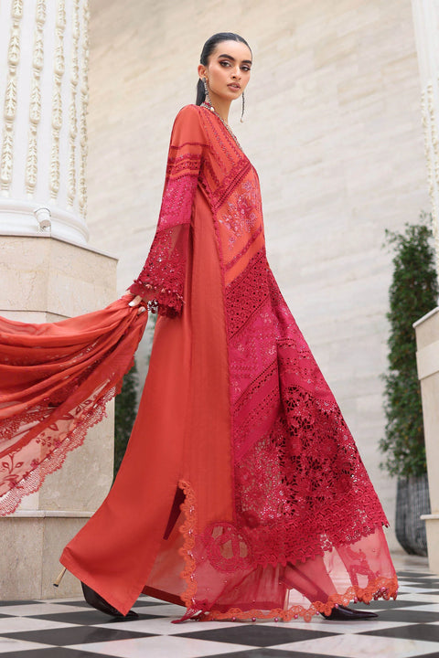 Maria b - 3 Piece Unstitched Embroidered Lawn Suit -EL-26-13