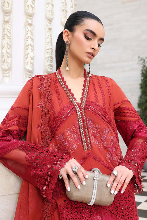 Maria b - 3 Piece Unstitched Embroidered Lawn Suit -EL-26-13