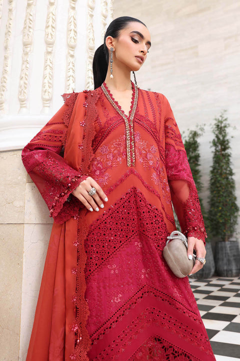 Maria b - 3 Piece Unstitched Embroidered Lawn Suit -EL-26-13
