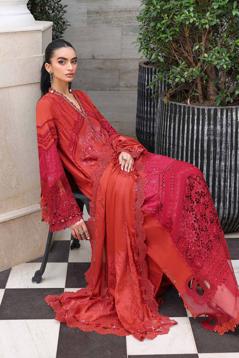 Maria b - 3 Piece Unstitched Embroidered Lawn Suit -EL-26-13